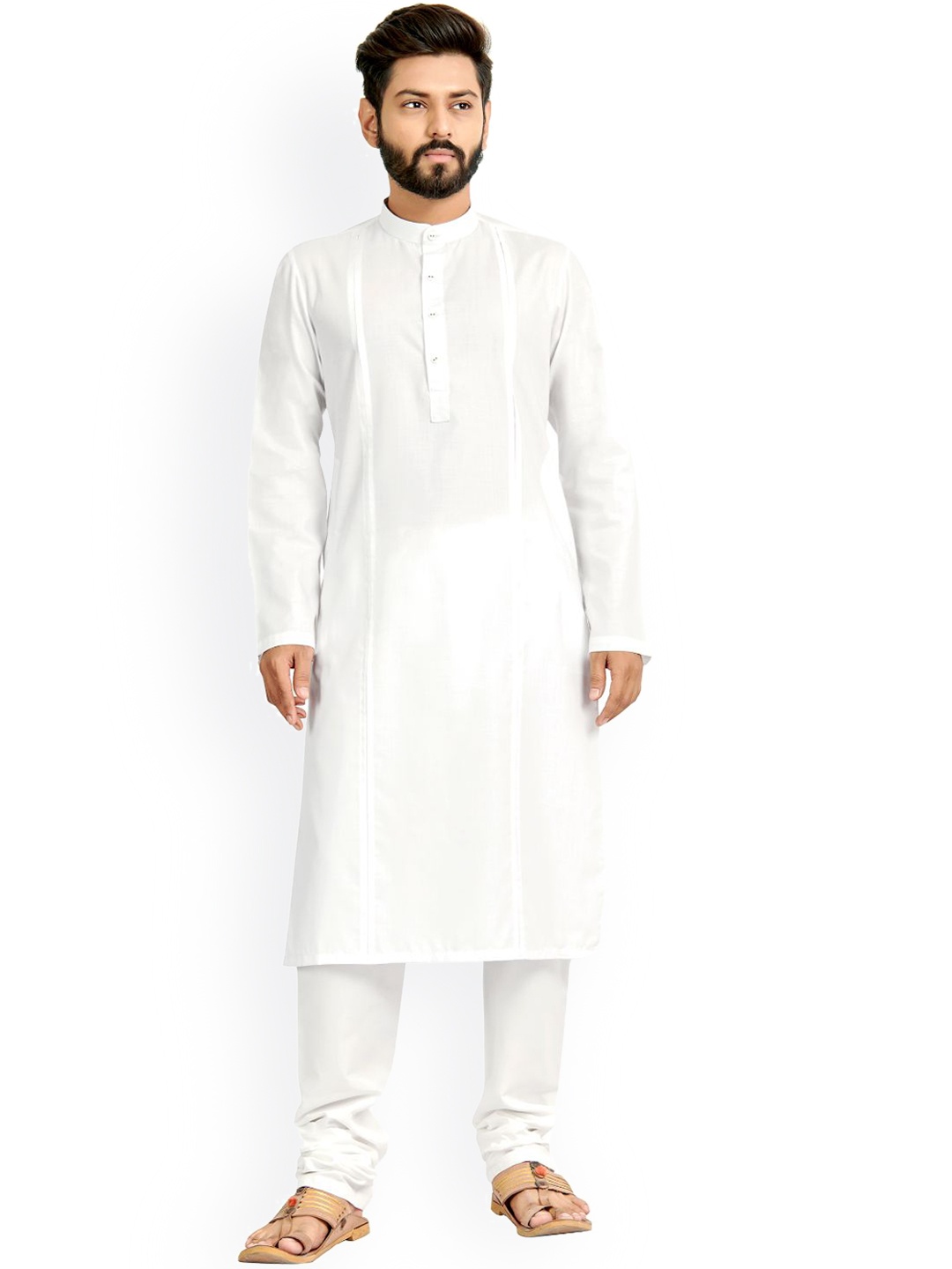 

Nimayaa Men White Kurta with Churidar