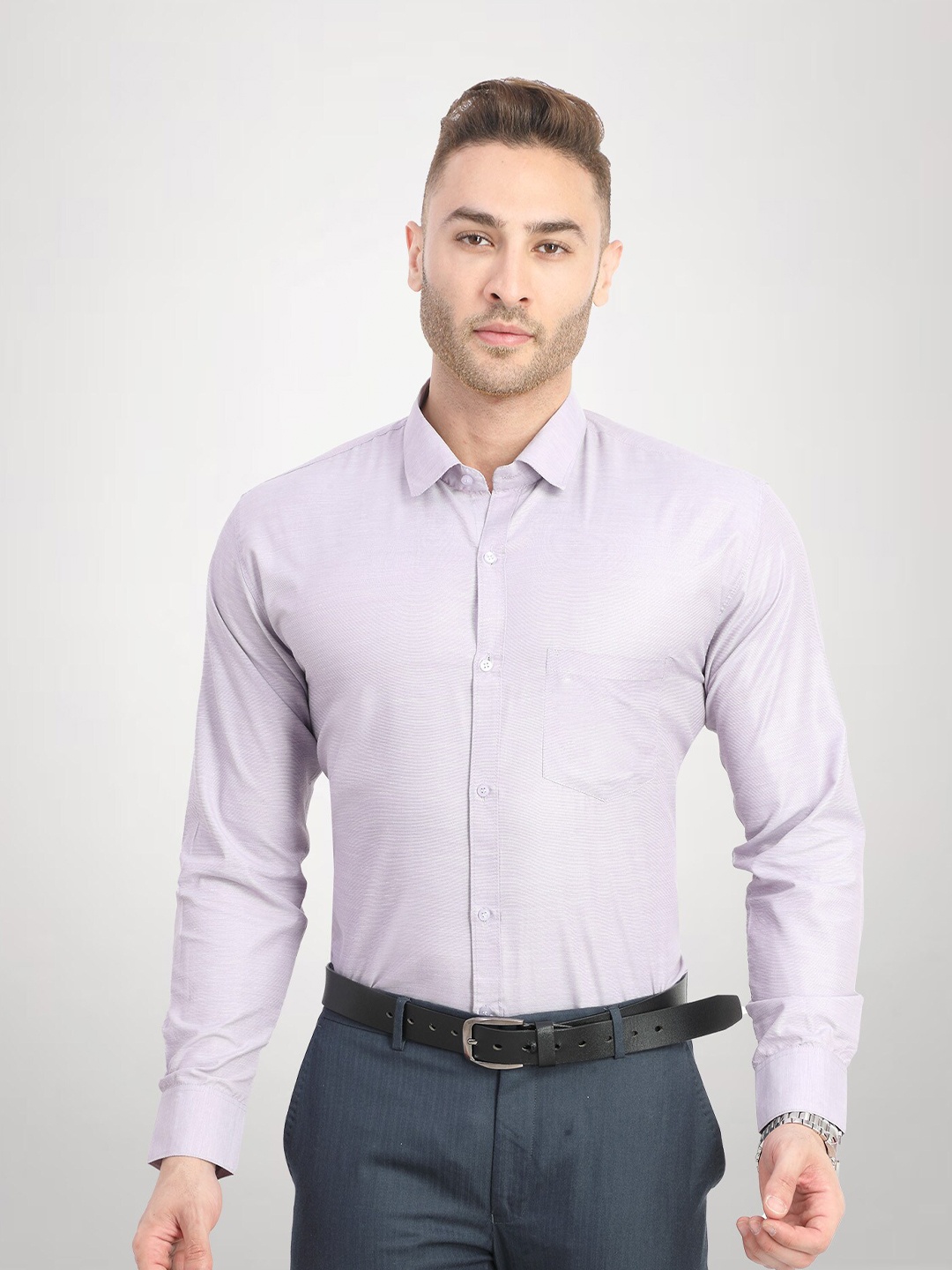 

RG DESIGNERS Men Purple Formal Shirt