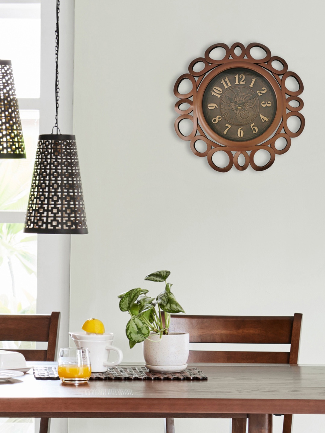 

Home Centre Corsica Brown & Black Contemporary Round Wall Clock