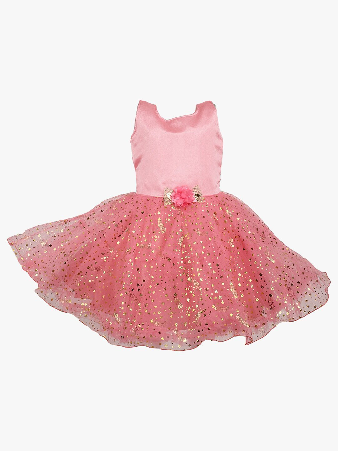 

V-Mart Pink Embellished Fit and Flare Dress