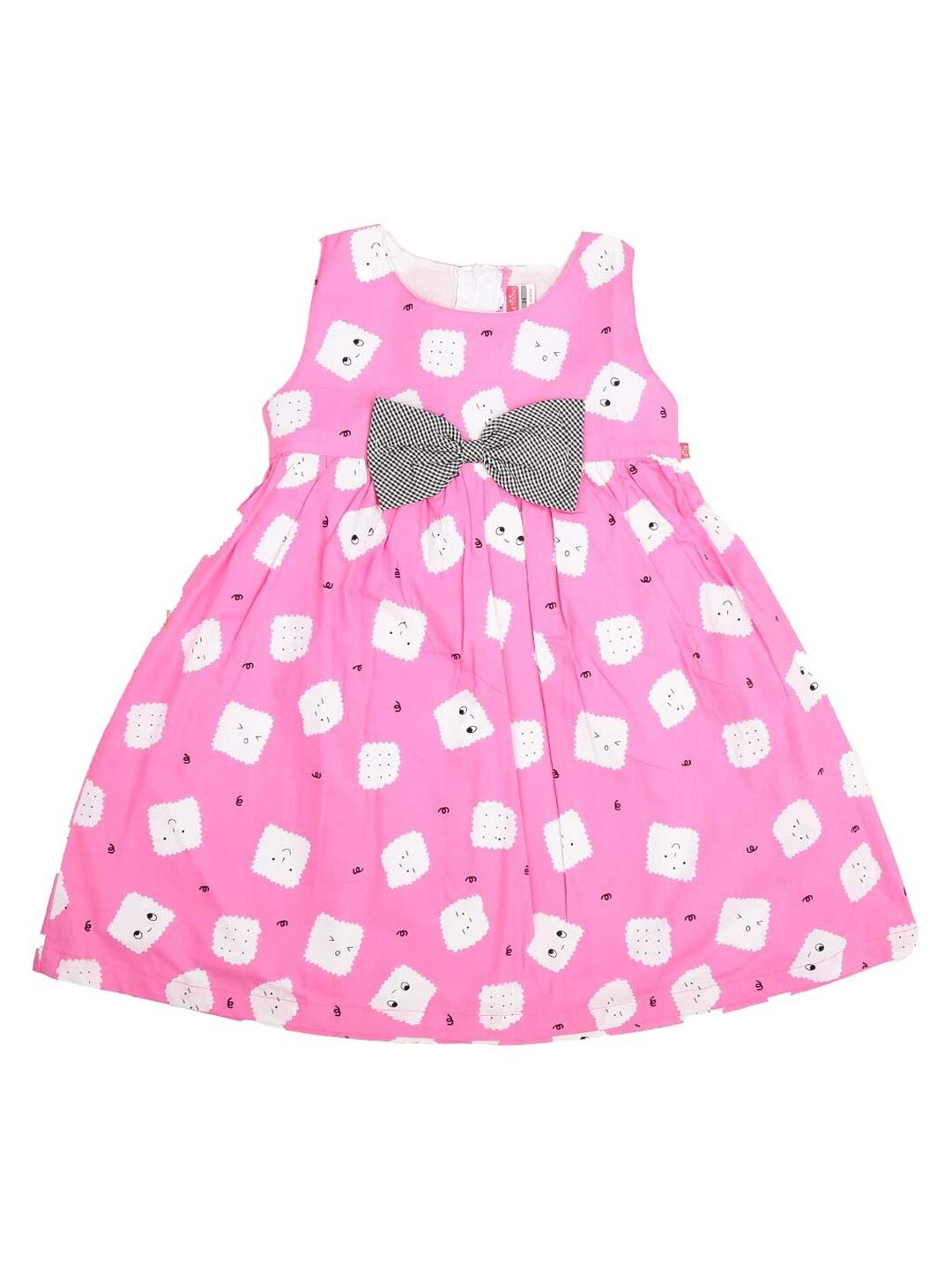 

V-Mart Pink & White Printed Dress