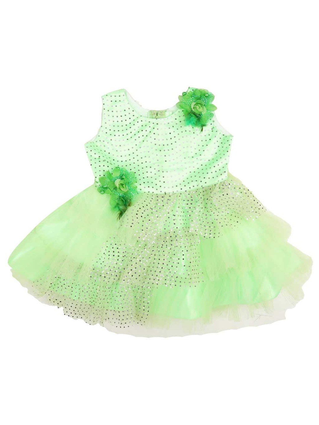 

V-Mart Girls Green Fit & Flared Dress
