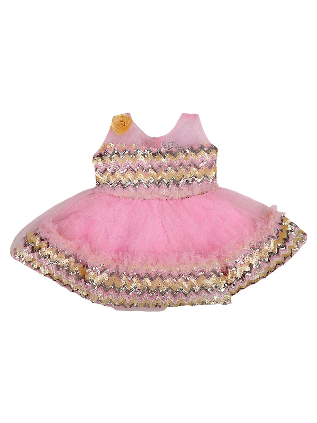 

V-Mart Girls Pink Embellished Fit & Flare Dress