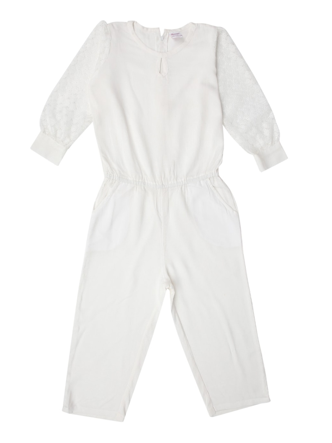 

V-Mart Girls Off White Basic Jumpsuit