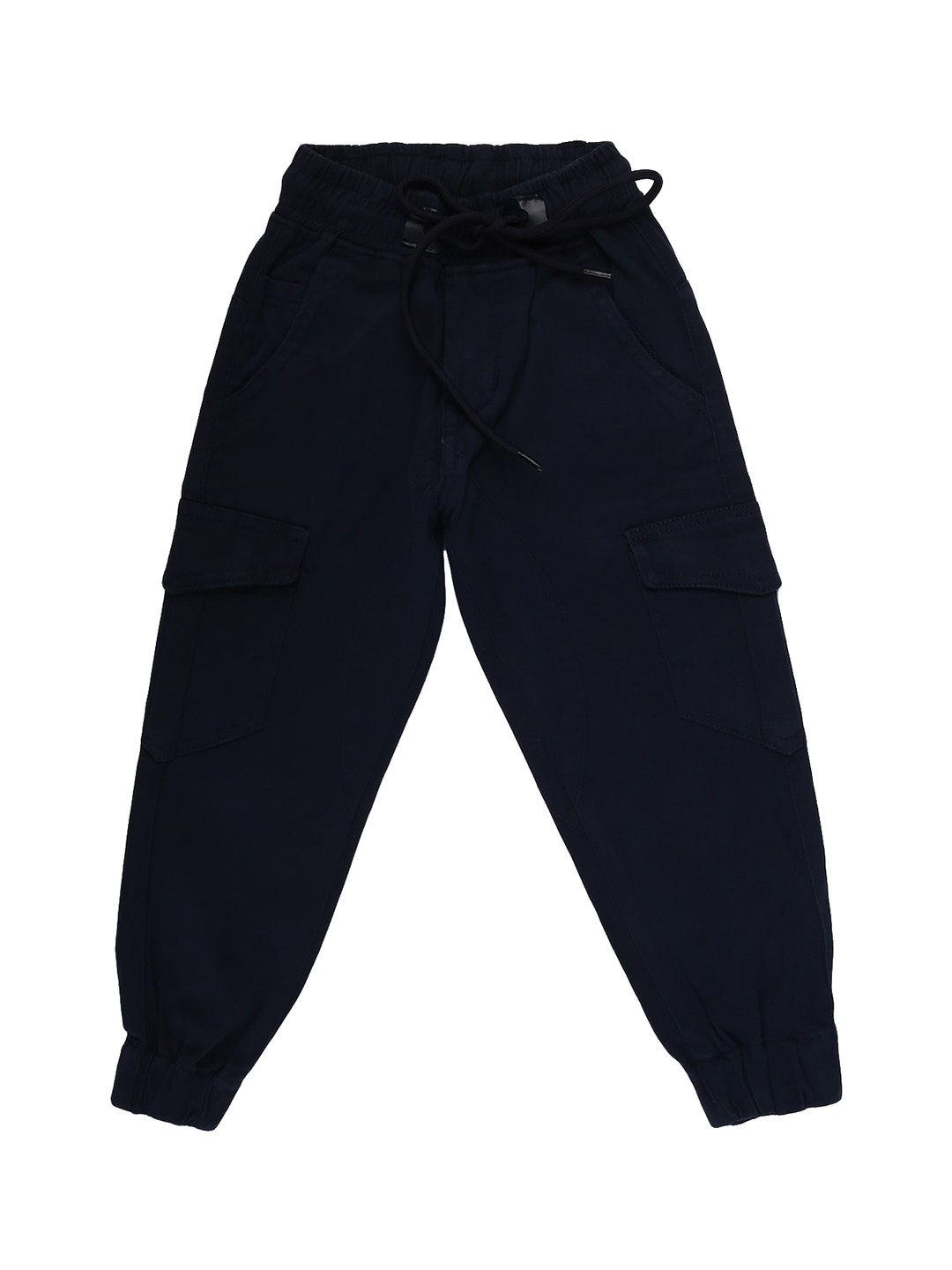 

V-Mart Boys Navy Blue Solid Mid Rise Classic Cargos Trousers