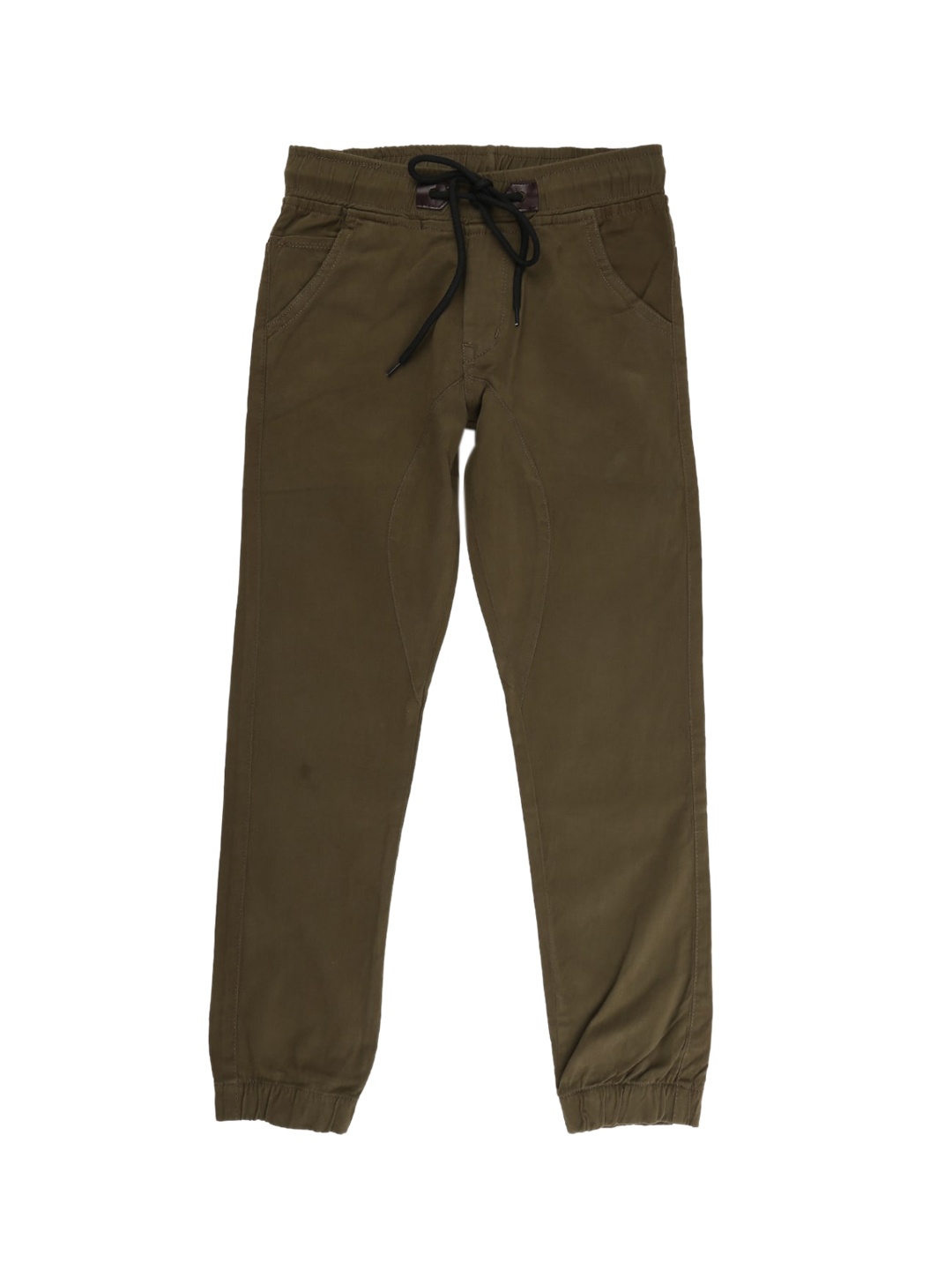 

V-Mart Boys Olive Green Solid Mid Rise Regular Fit Classic Chinos Trousers