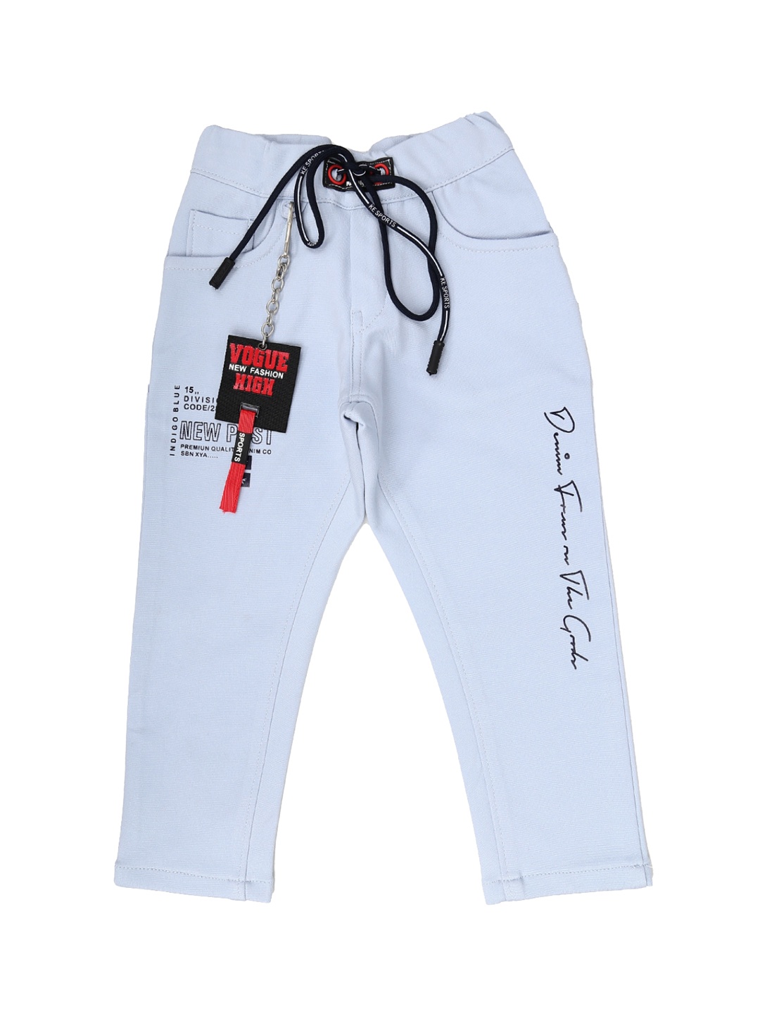 

V-Mart Boys Blue Typography Printed Classic Mid Rise Regular Fit Trousers