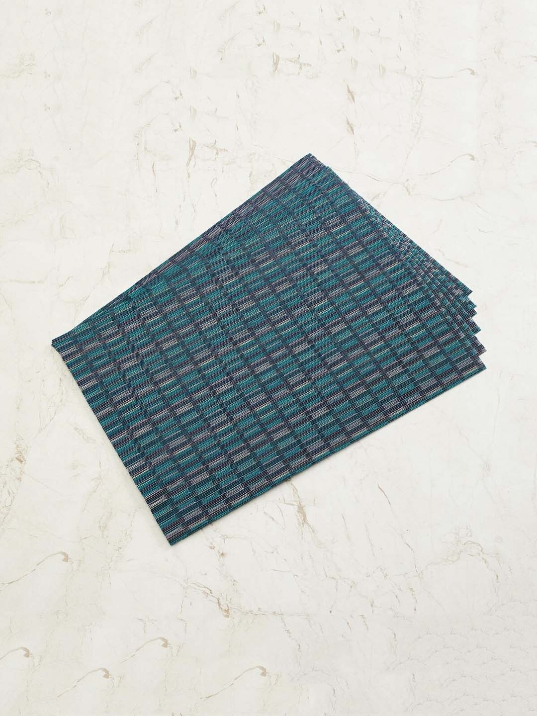 

Home Centre Set Of 6 Textured Table Placemats, Blue