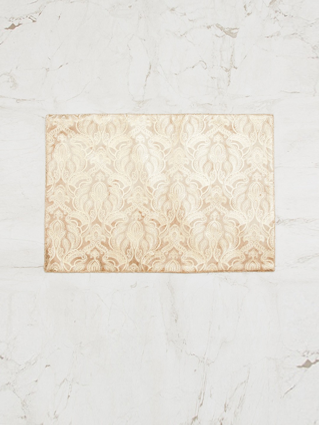 

Home Centre Gold-Toned Printed Cotton Table Placemats