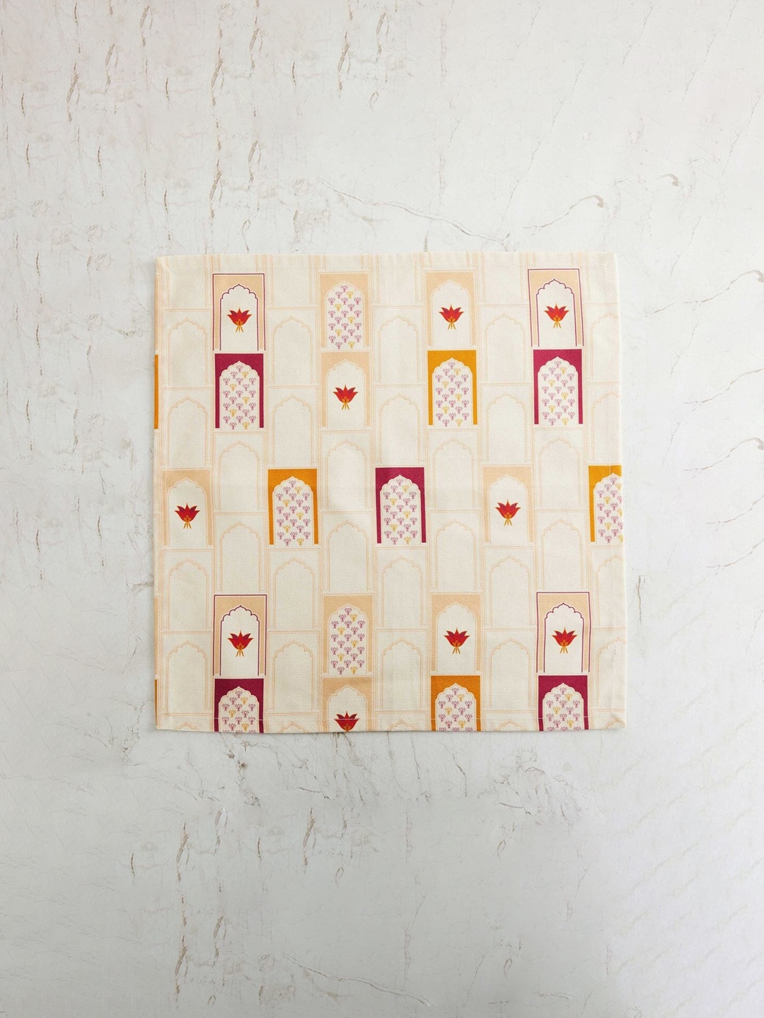 

Home Centre Set Of 2 Printed Napkins, Beige