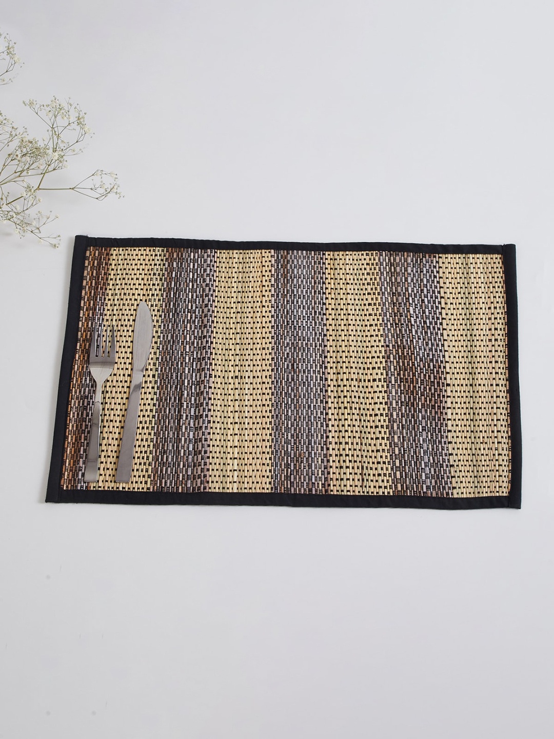

Home Centre Beige & Brown Woven Table Placemat