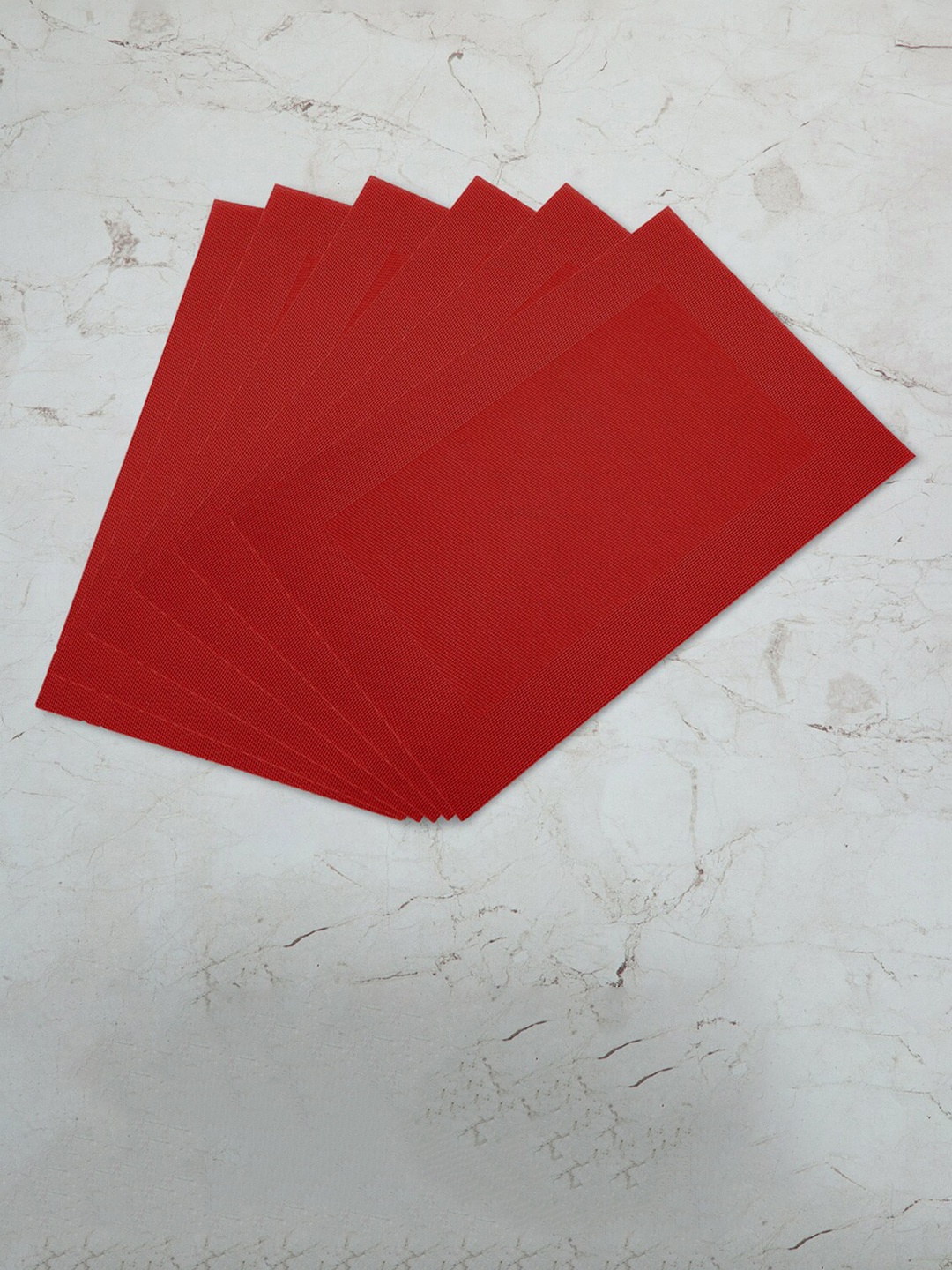 

Home Centre Red Solid Plastic Table Placemats