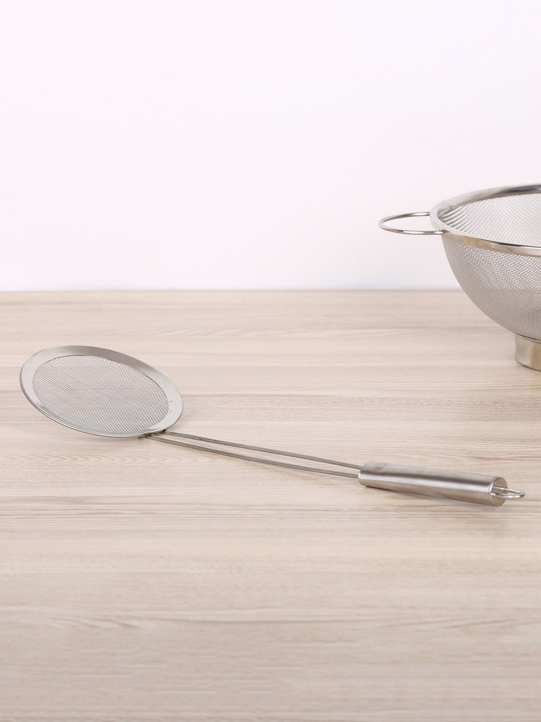 

Home Centre Ferrit Silver Solid Stainless Steel Frying Skimmer