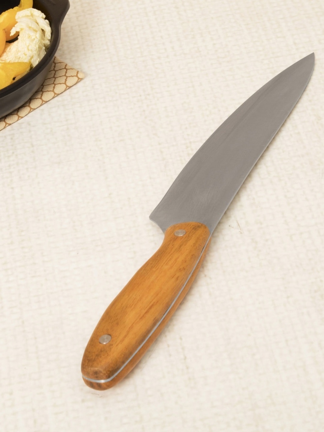 

Home Centre Silver-Toned & Beige Stainless Steel Knife