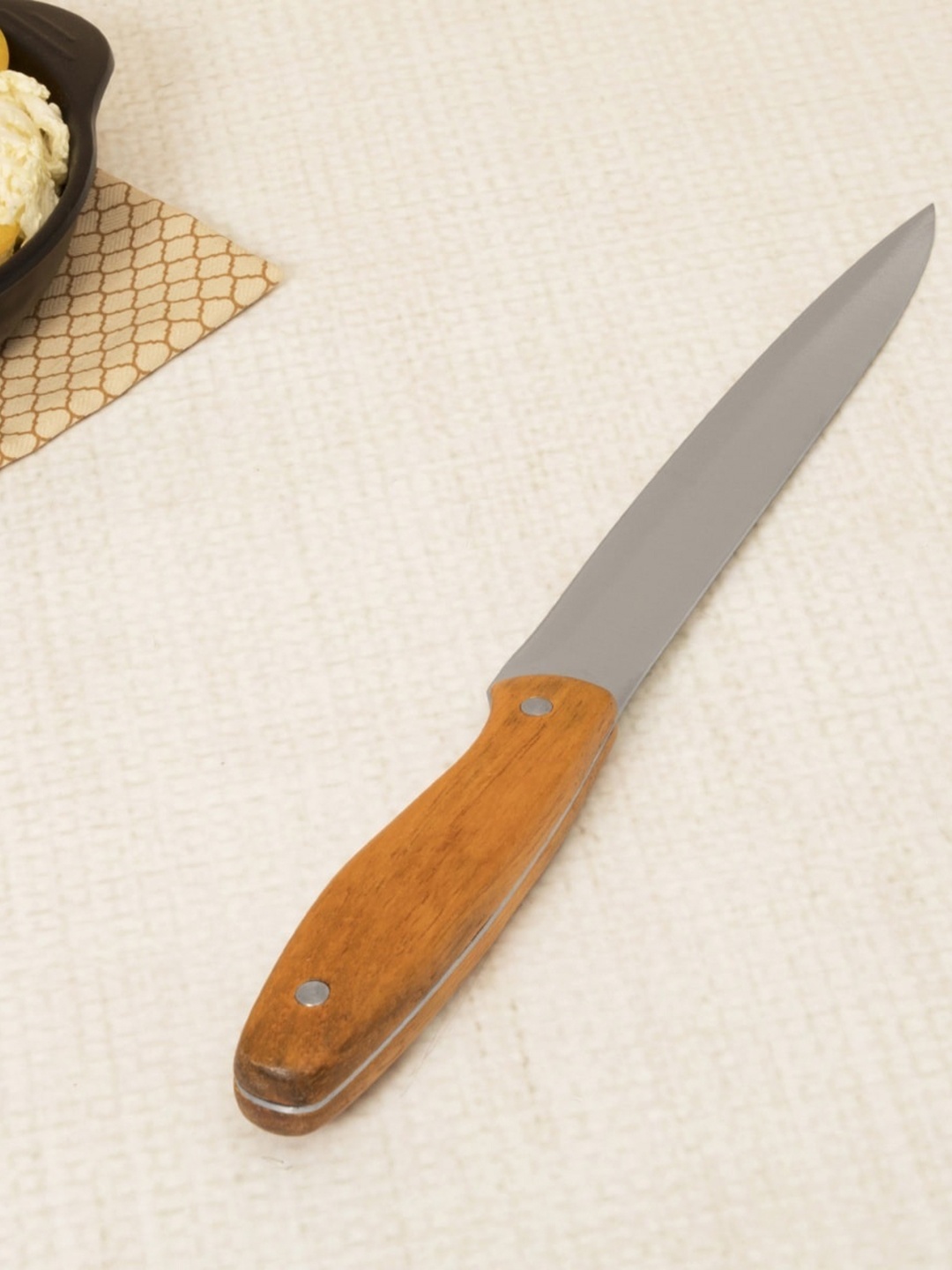 

Home Centre Silver-Toned Stainless Steel Solid Ham Slicer