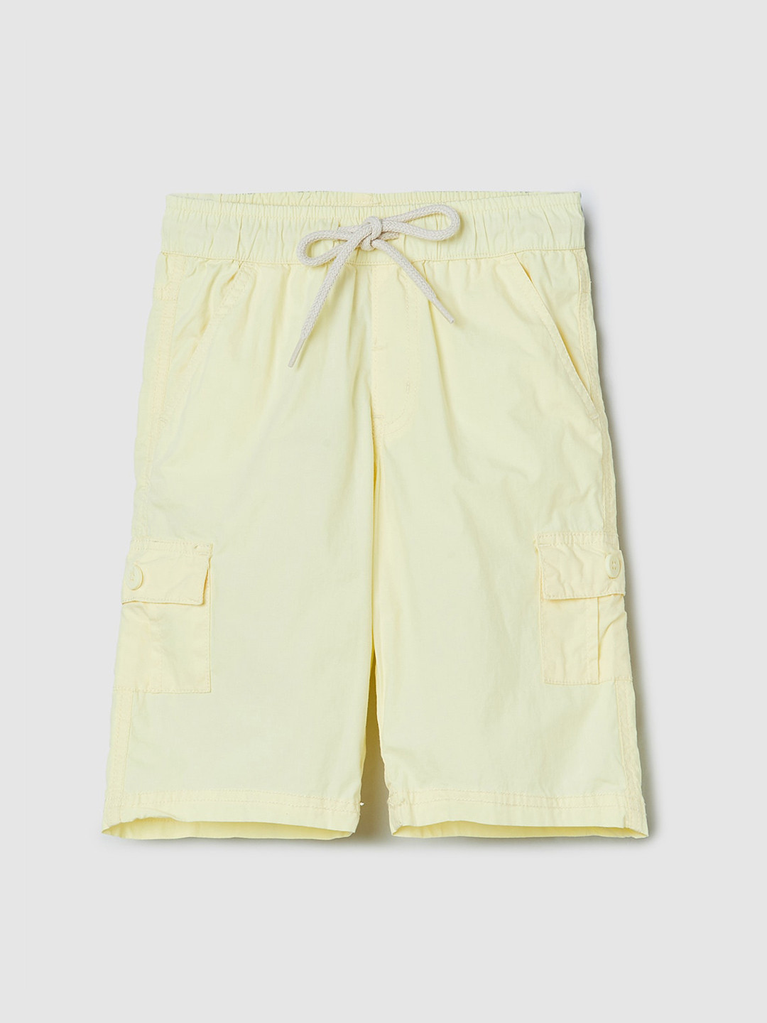 

max Boys Yellow Regular Fit Solid Cotton Shorts