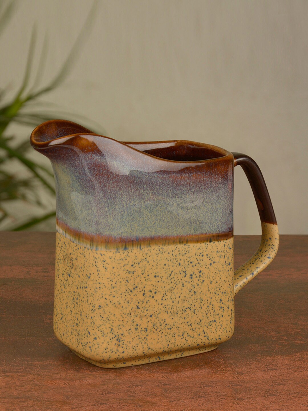 

StyleMyWay Ceramic Milk and Water Square Jug 1 L, Beige