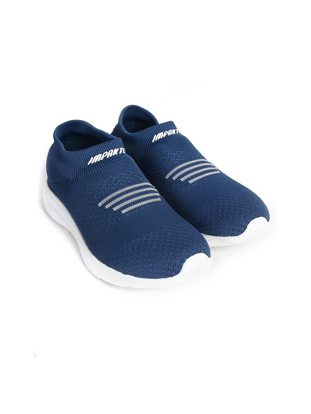 

IMPAKTO Women Blue PU Running Non-Marking Sports Shoes