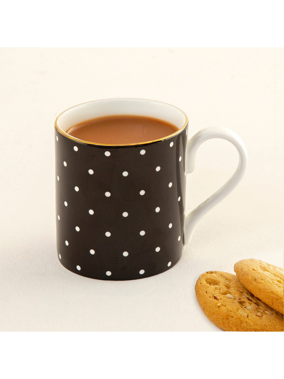 

Home Centre Brown & White Printed Bone China Glossy Cup