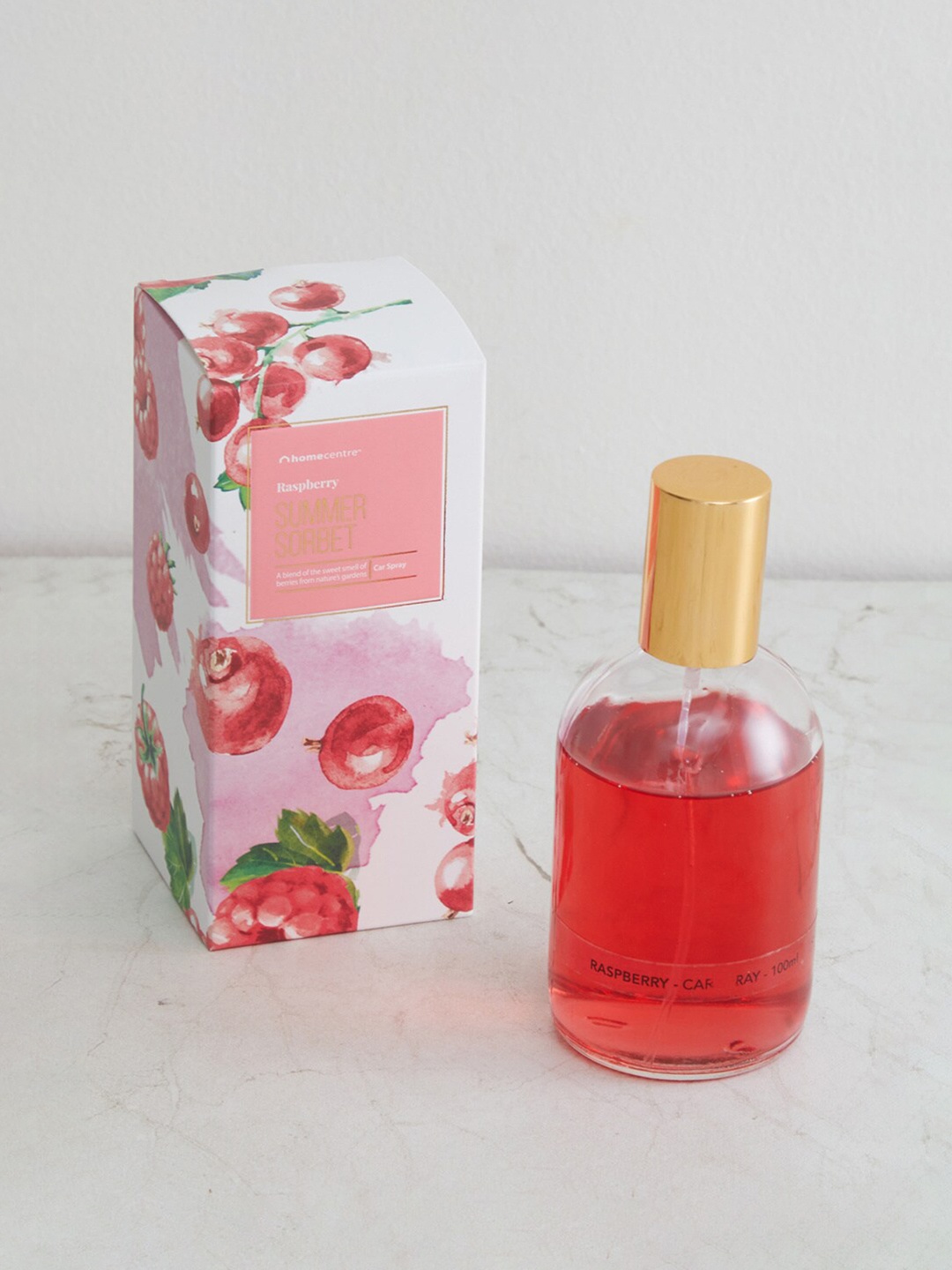 

Home Centre Pink Summer Sorbet Raspberry Glass Car Spray - 100ml