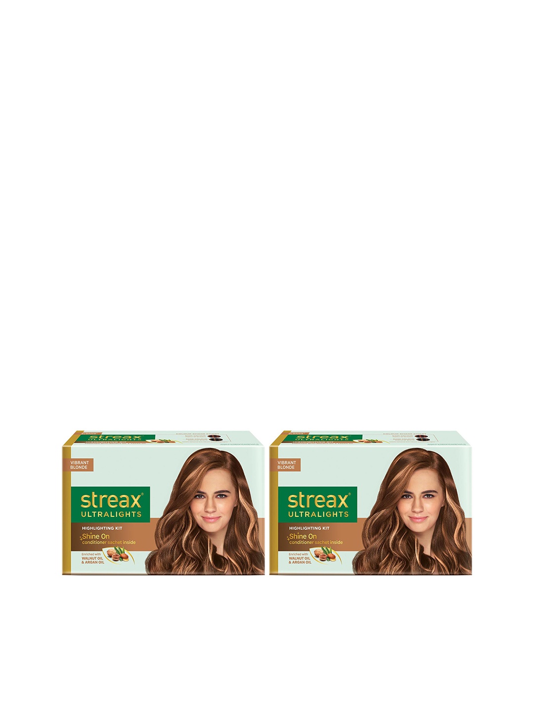 

Streax Set of 2 Ultralights Highlighting Kit- Vibrant Blonde 40ml Each, Brown