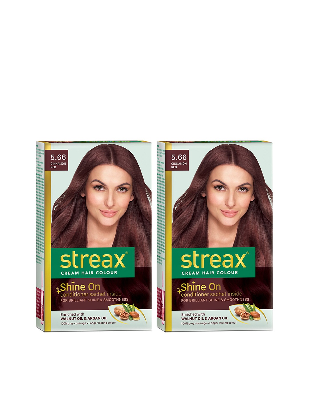 

Streax Set of 2 Cream Hair Colour - 5.66 Cinnamon Red 120 ml