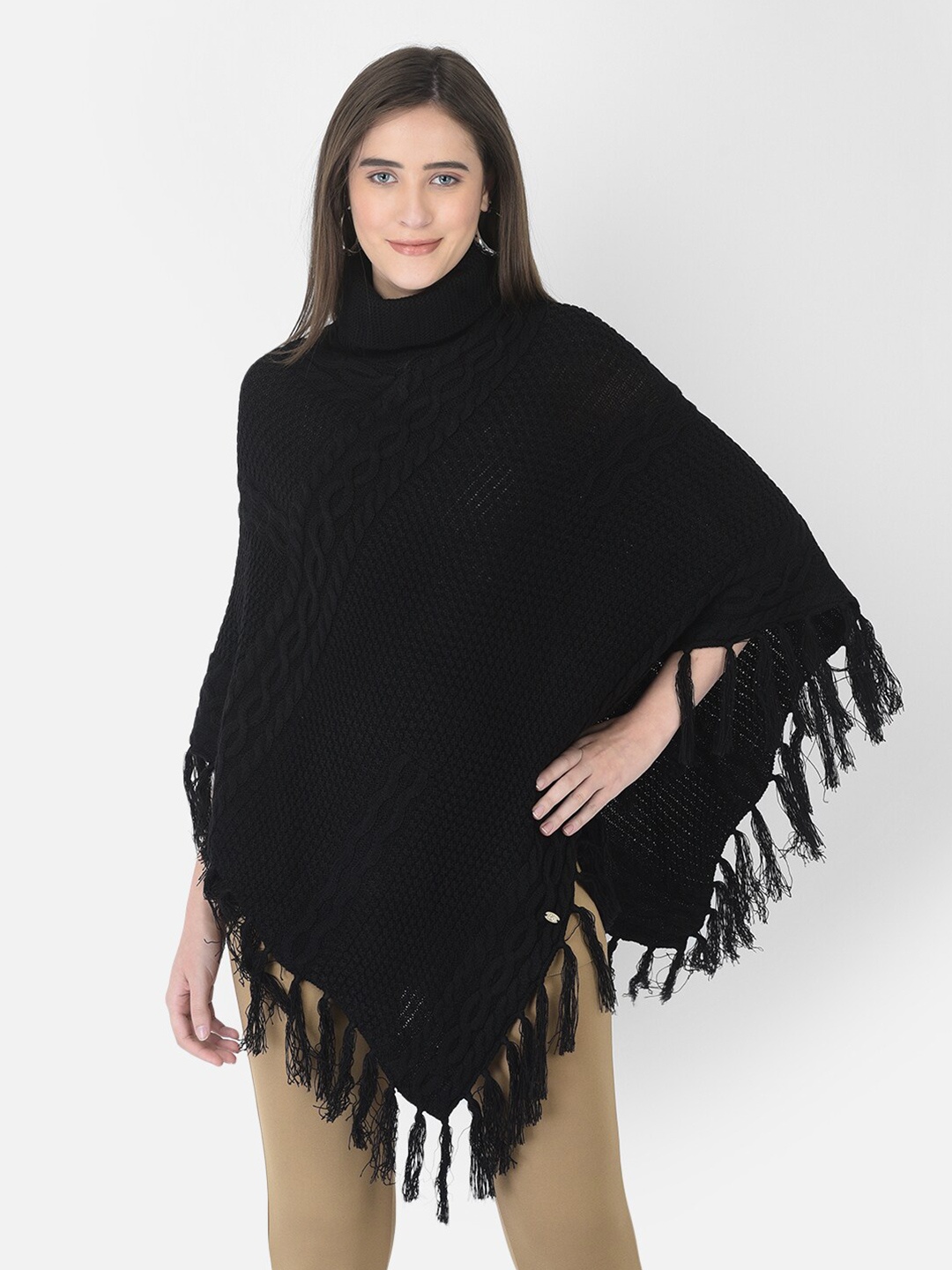 

Latin Quarters Women Black Poncho