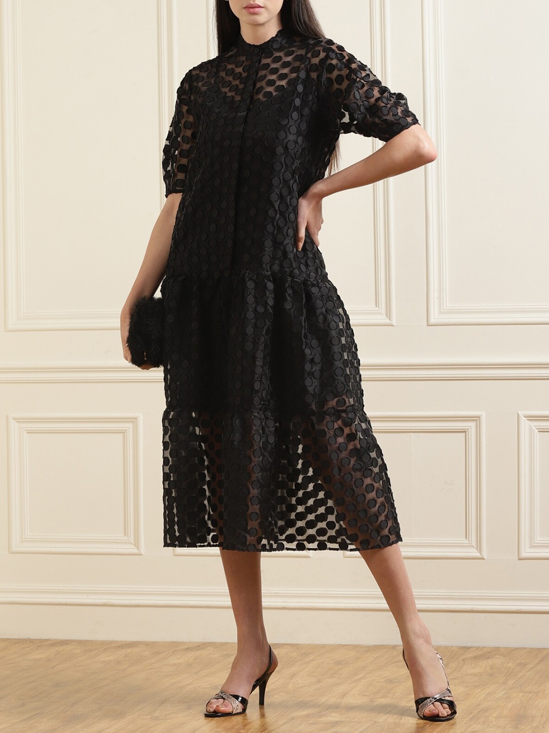 

Ted Baker Black A-Line Maxi Dress