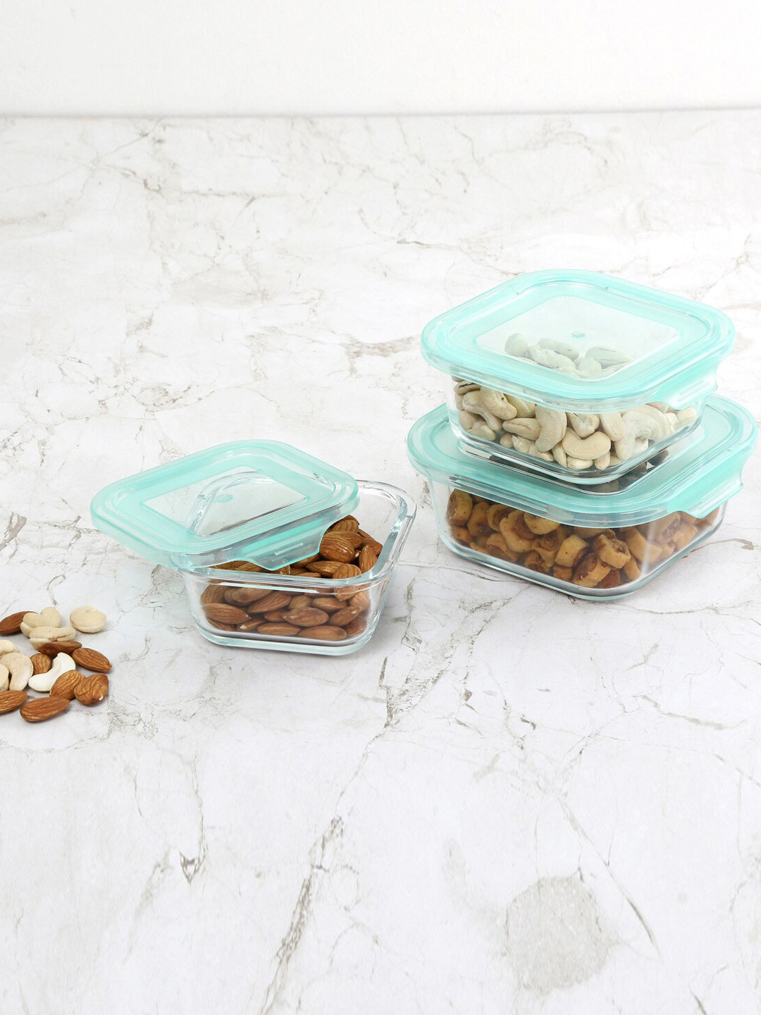 

Spinel Becket Glass Storage Container - Set of 3, Transparent