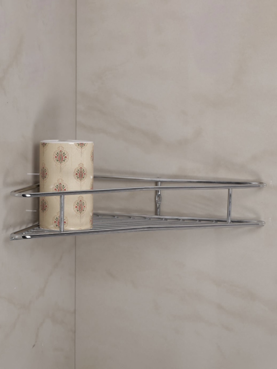 

Home Centre Silver-Toned Adrian Aeron Steel Corner Net Shelf
