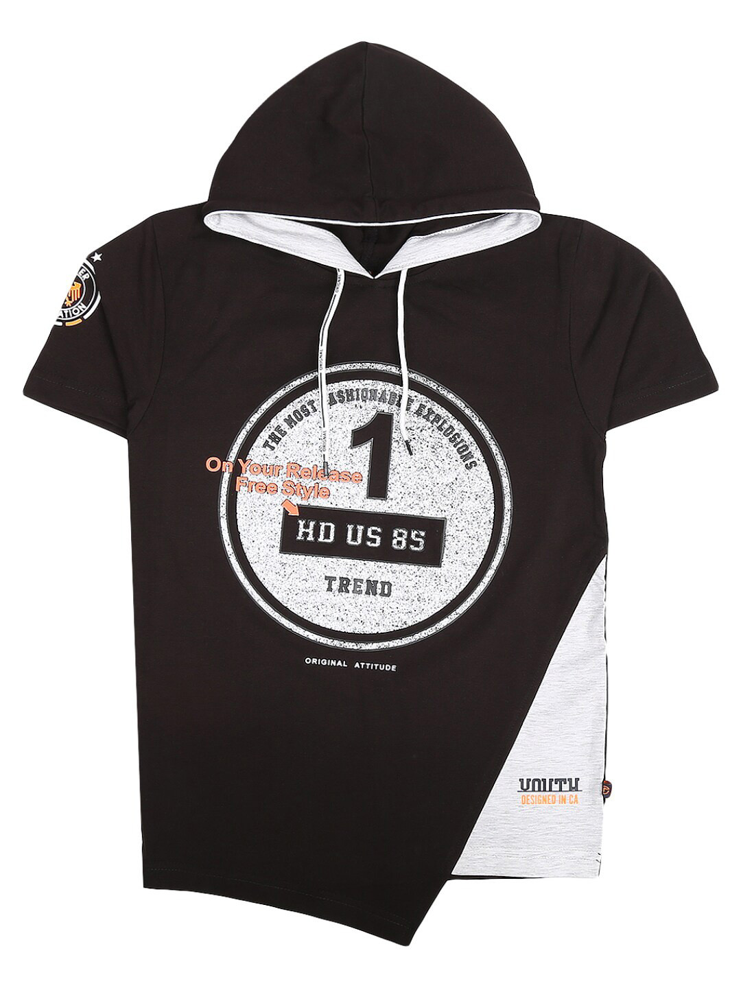 

V-Mart Boys Black & White Printed T-shirt