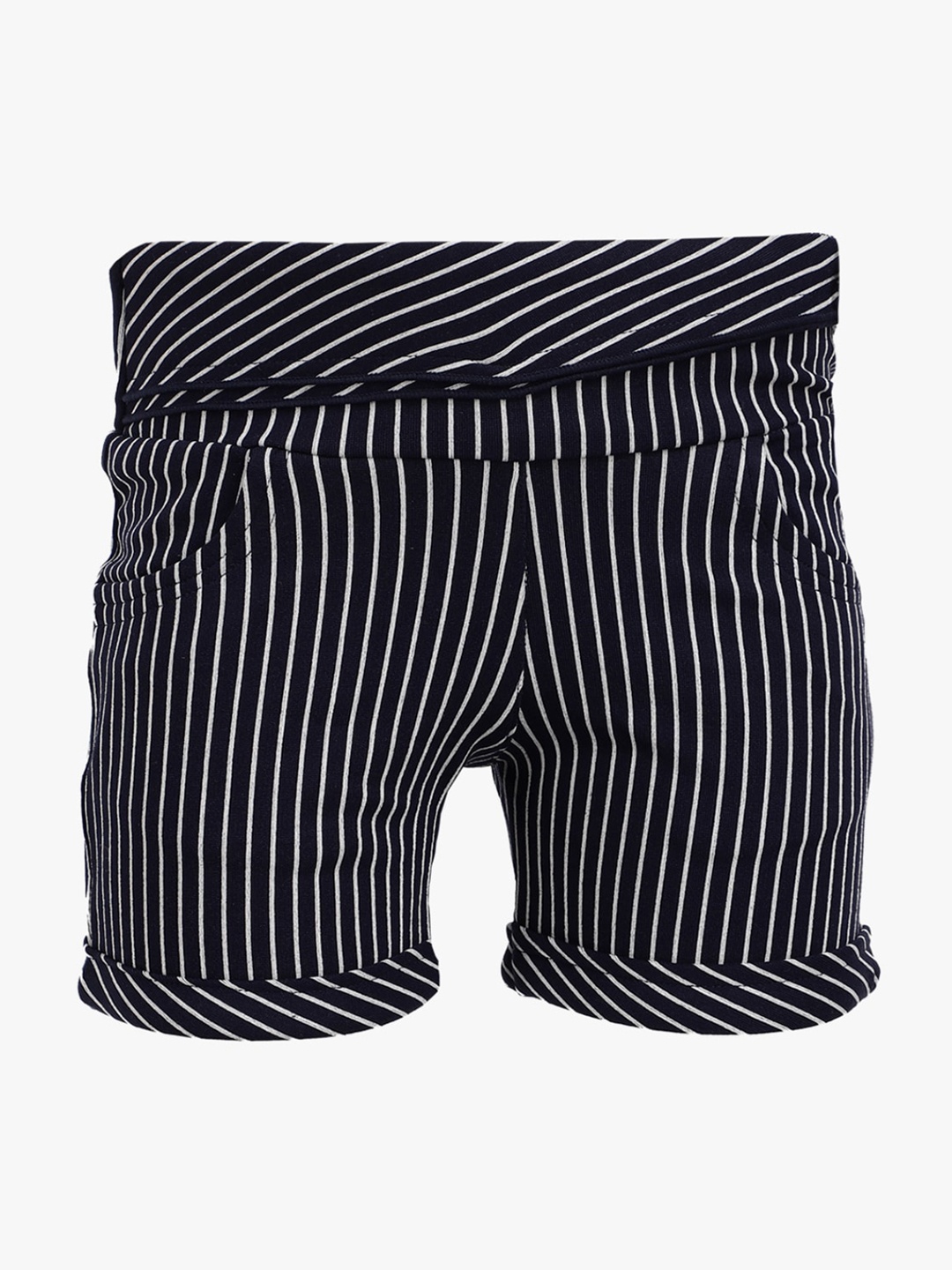 

V-Mart Girls Blue Striped Shorts