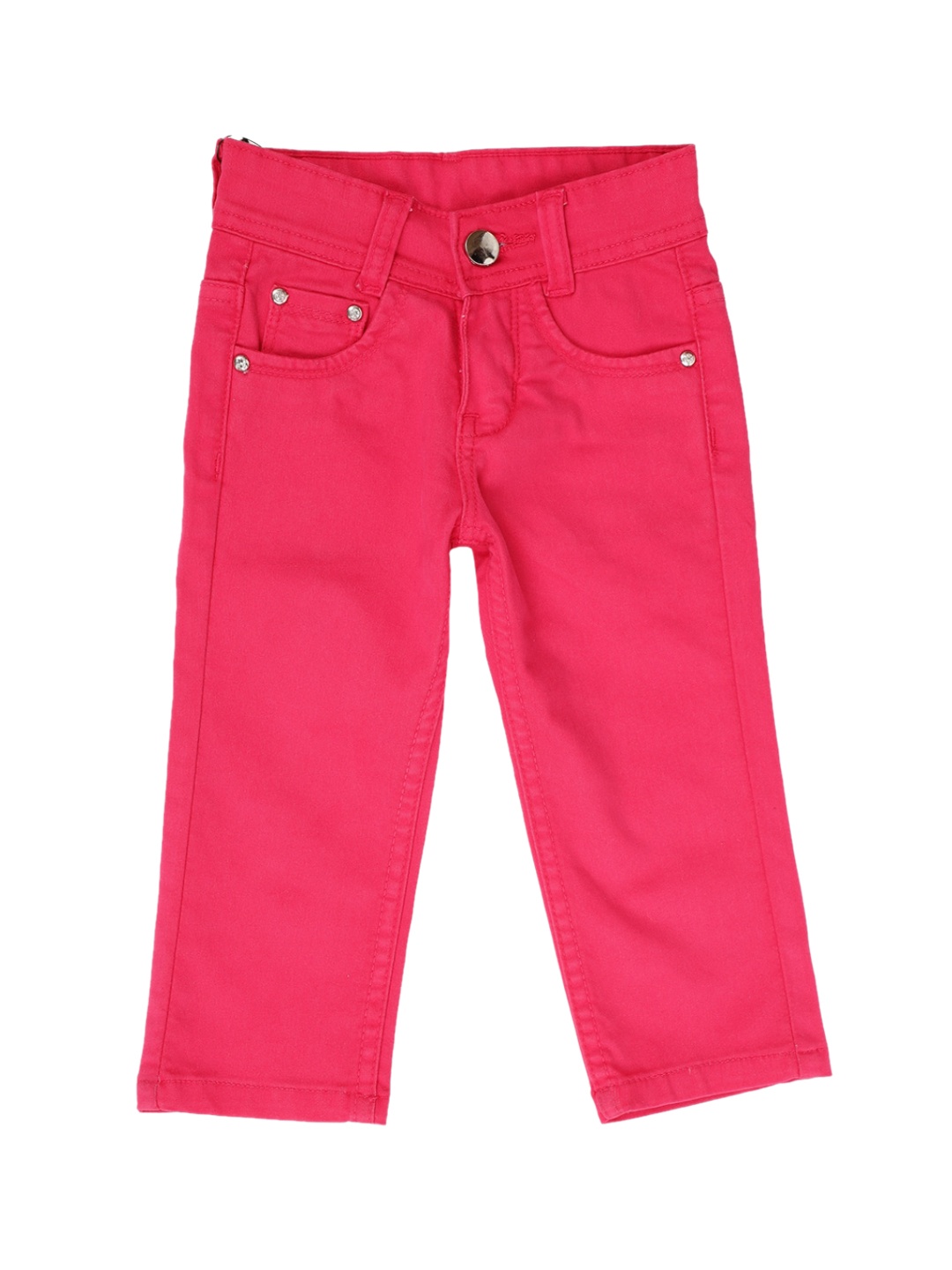 

V-Mart Girls Fuchsia Solid Capris