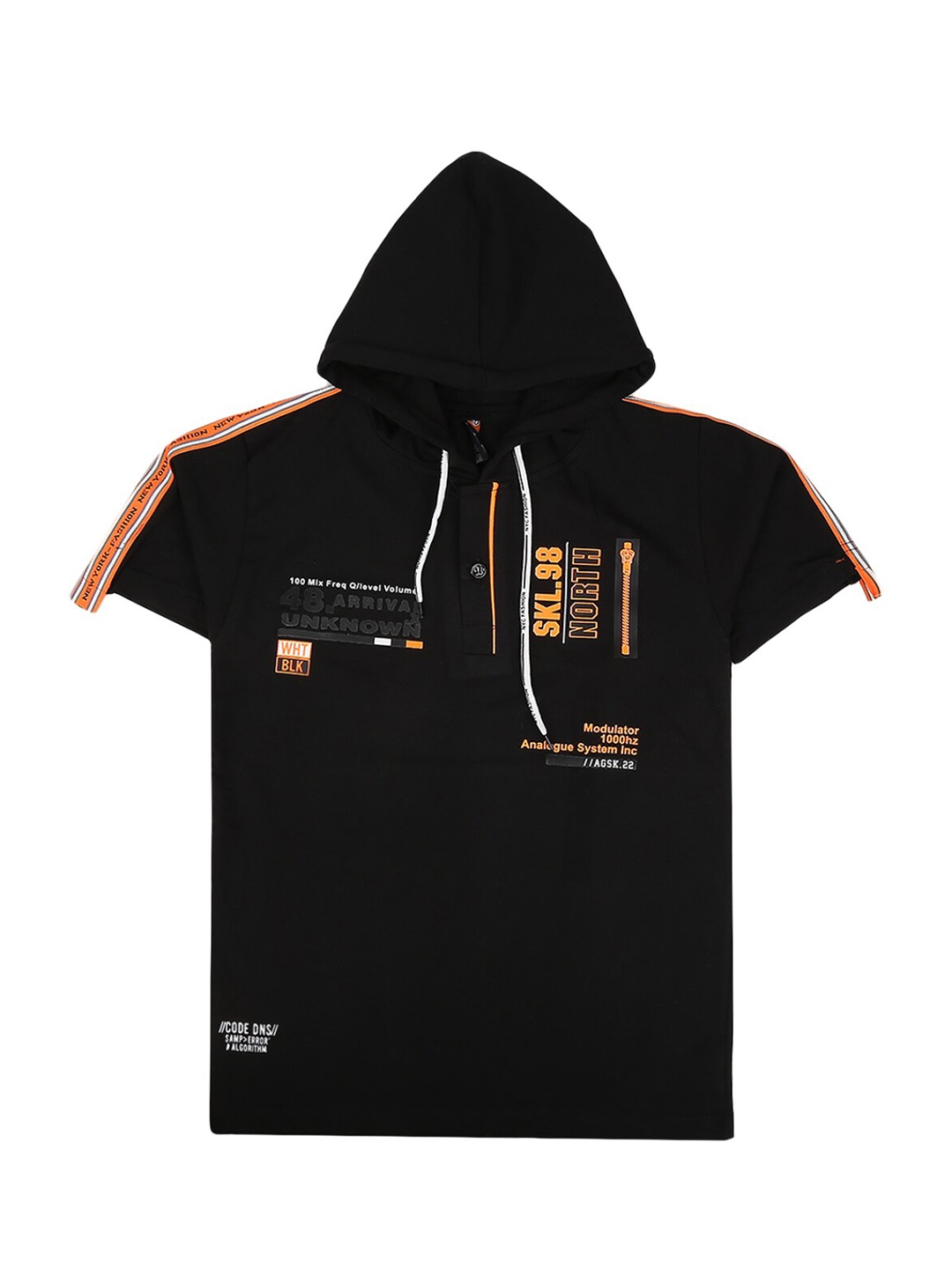 

V-Mart Boys Black Typography Printed T-shirt