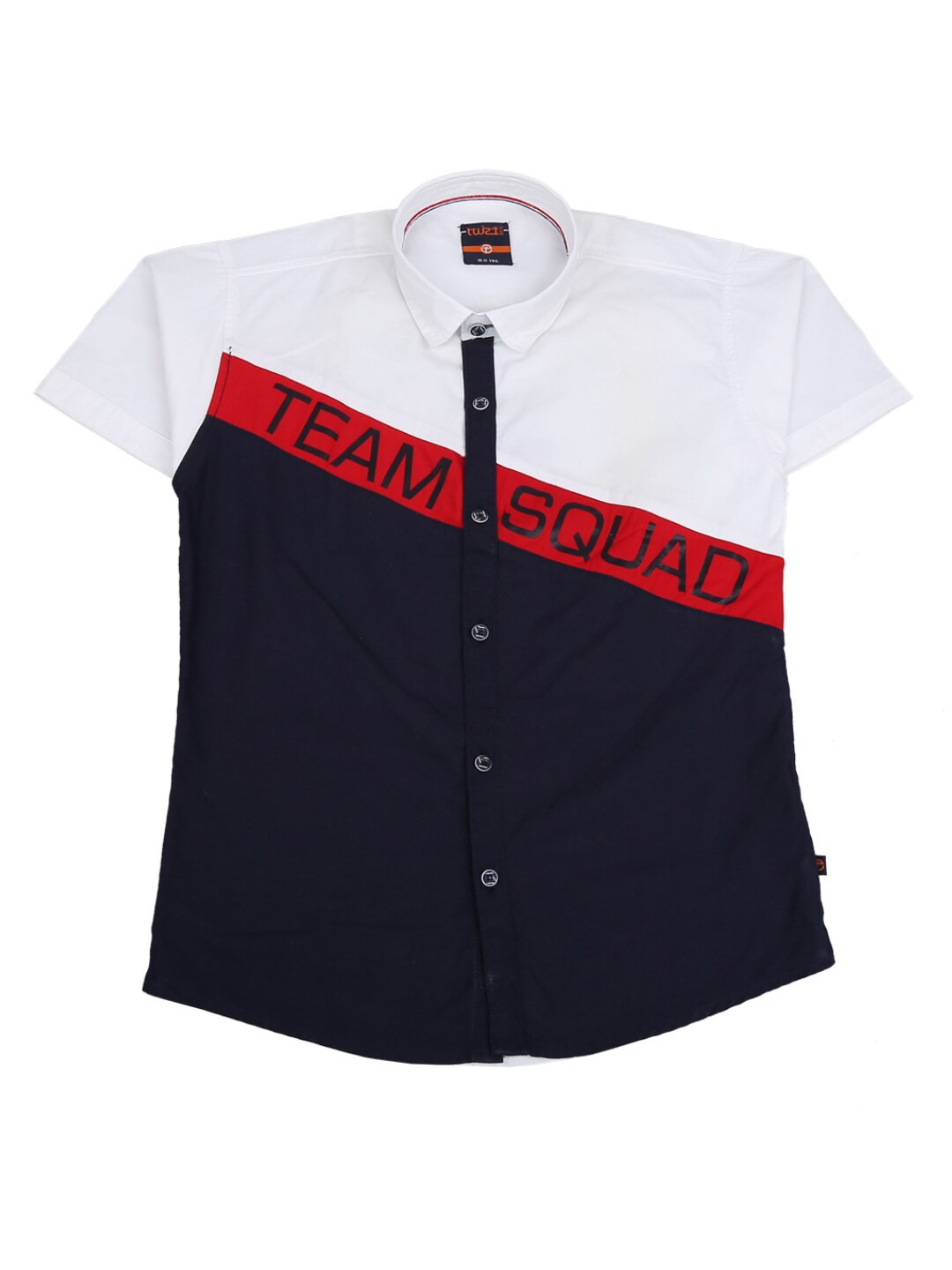 

V-Mart Boys Navy Blue Standard Regular Fit Printed Cotton Casual Shirt