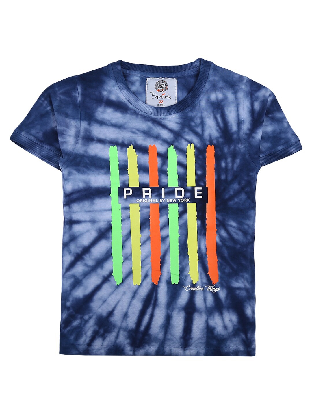 

V-Mart Boys Blue Printed Cotton T-shirt