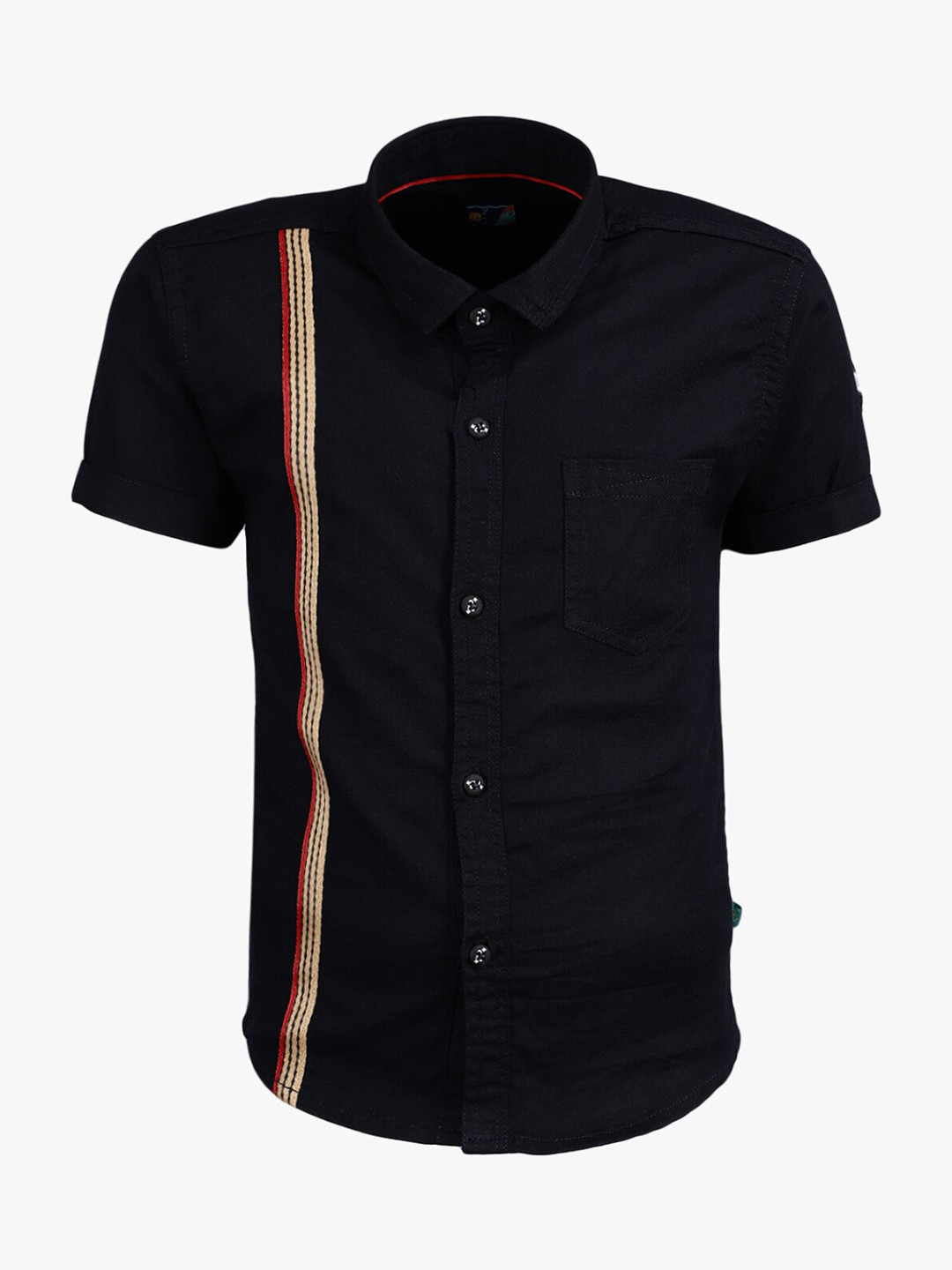 

V-Mart Boys Navy Blue Solid Standard Casual Shirt