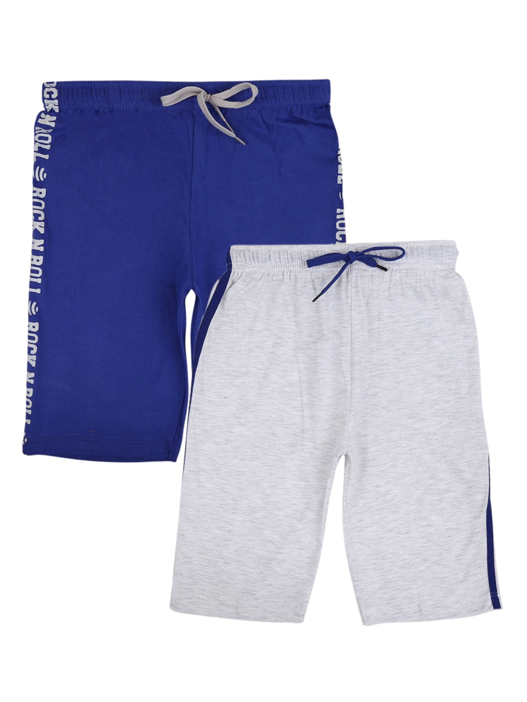

V-Mart Boys Pack Of 2 Regular Shorts, Grey melange