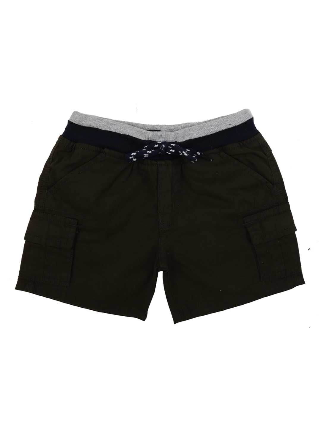 

V-Mart Boys Olive Green Cotton Twill Shorts