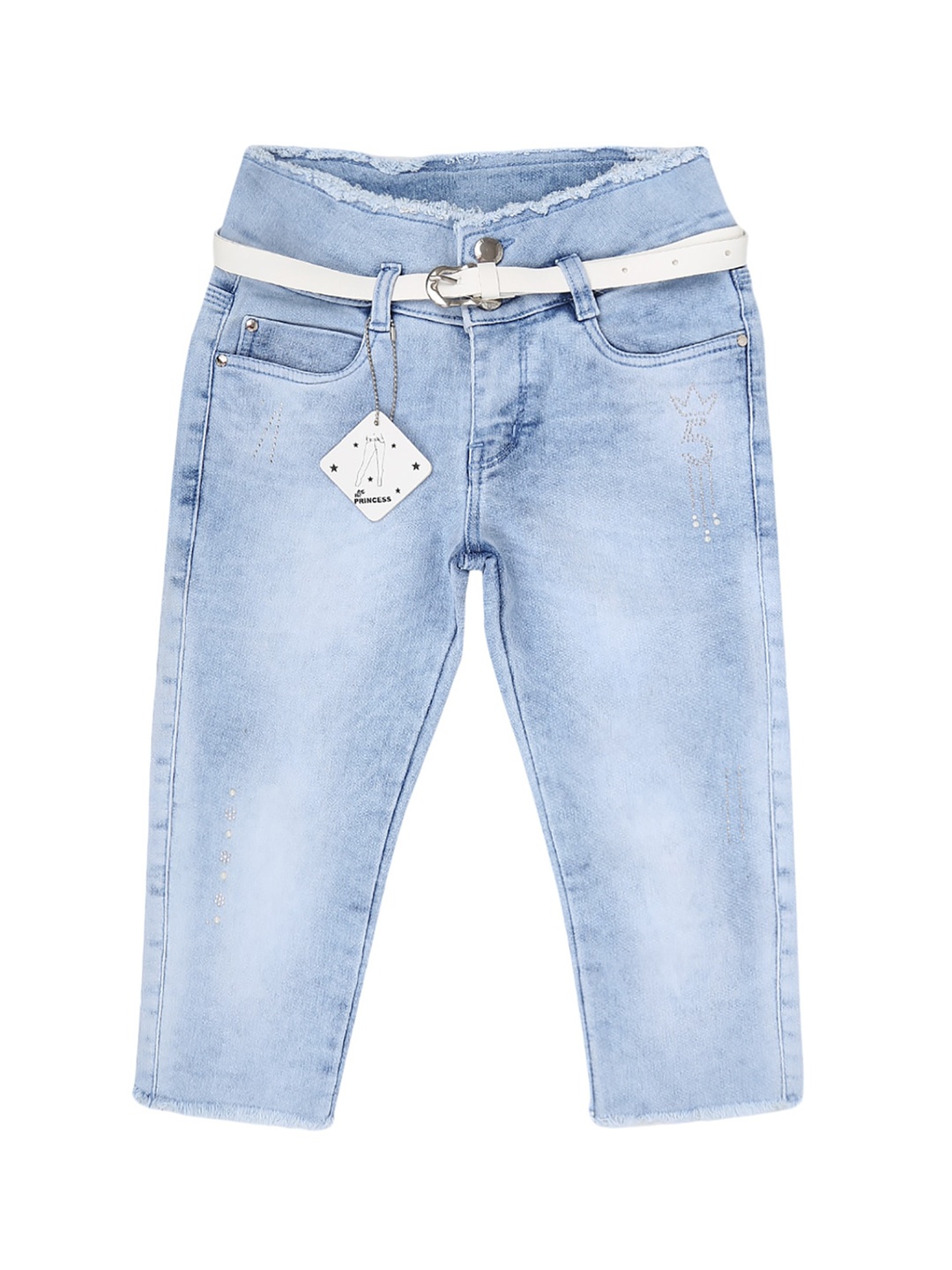 

V-Mart Girls Blue Washed Denim Shorts