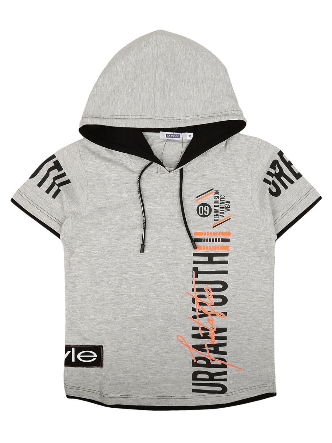 

V-Mart Boys Grey Typography Printed Cotton T-shirt