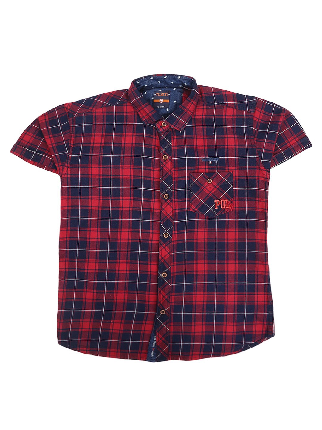 

V-Mart Boys Maroon & Blue Standard Tartan Checked Casual Shirt