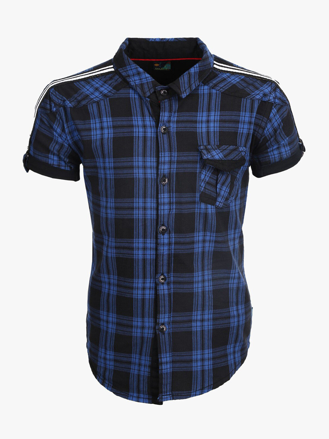 

V-Mart Boys Blue & Black Standard Tartan Checked Casual Shirt