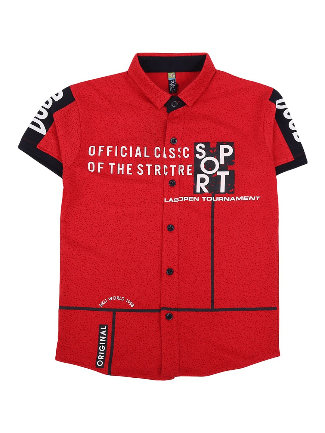 

V-Mart Boys Red Standard Printed Casual Shirt