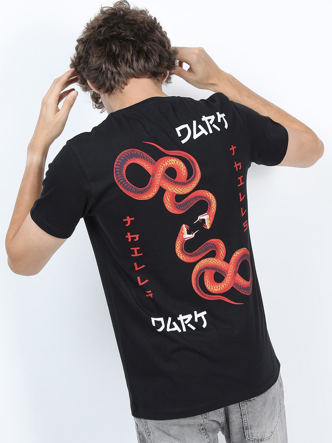 

KETCH Men Black Graphic Printed Cotton T-shirt