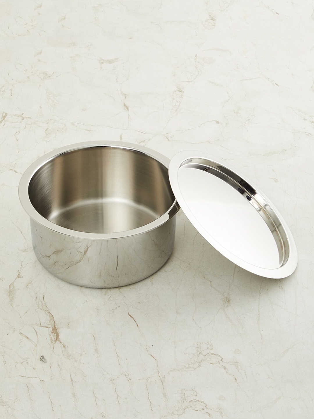 

Home Center Silver-Toned Solid Stainless Steel Induction Tope with Lid