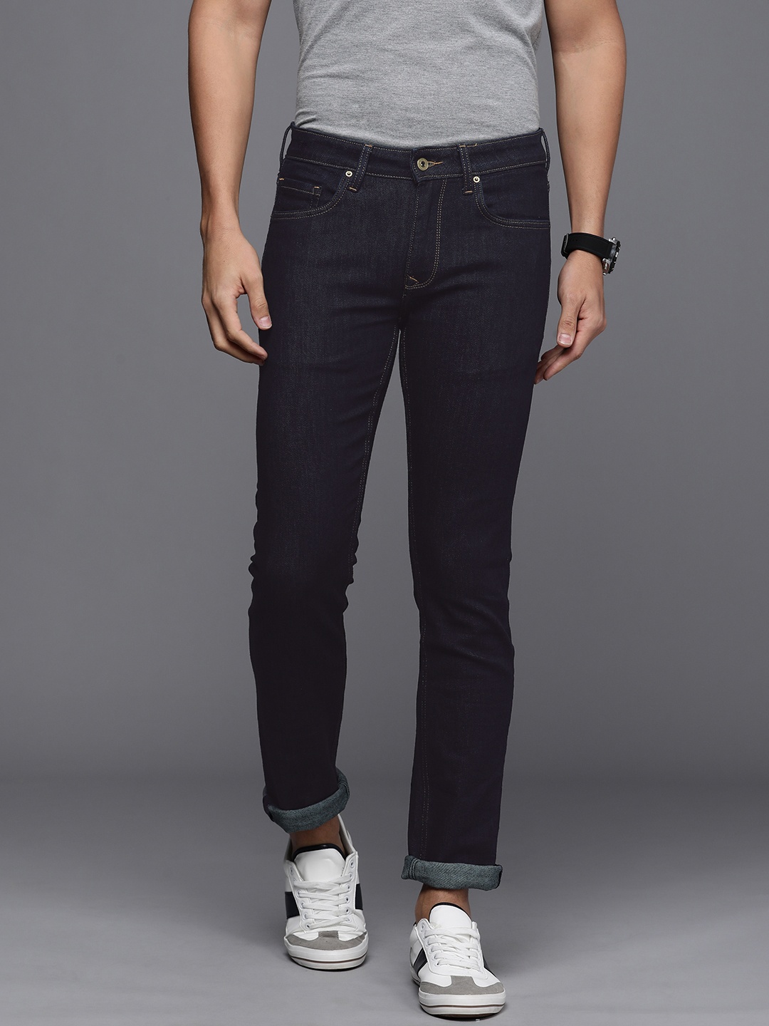 

Louis Philippe Jeans Men Blue Low-Rise Stretchable Jeans