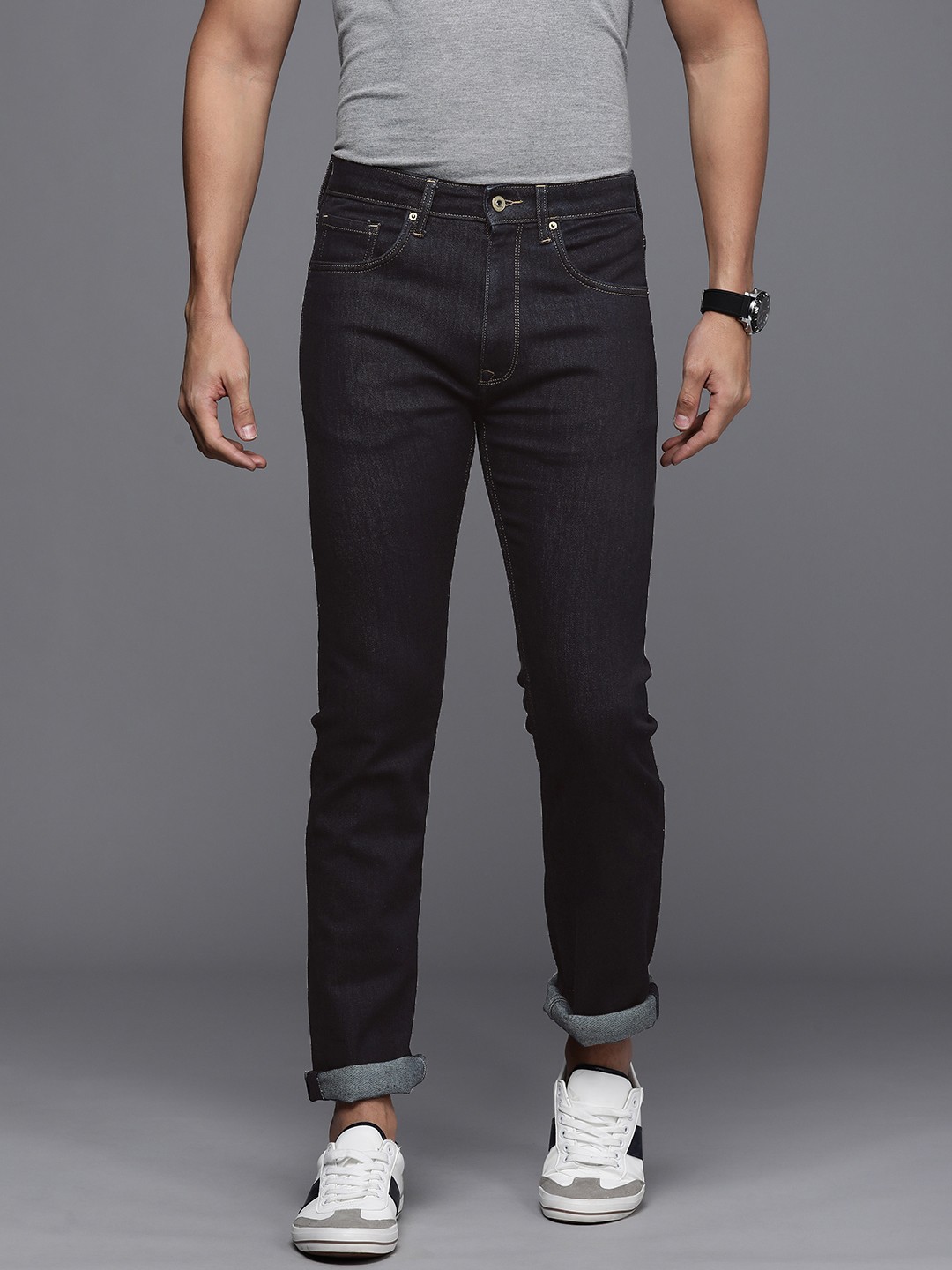 

Louis Philippe Jeans Men Blue Slim Fit Low-Rise Stretchable Jeans