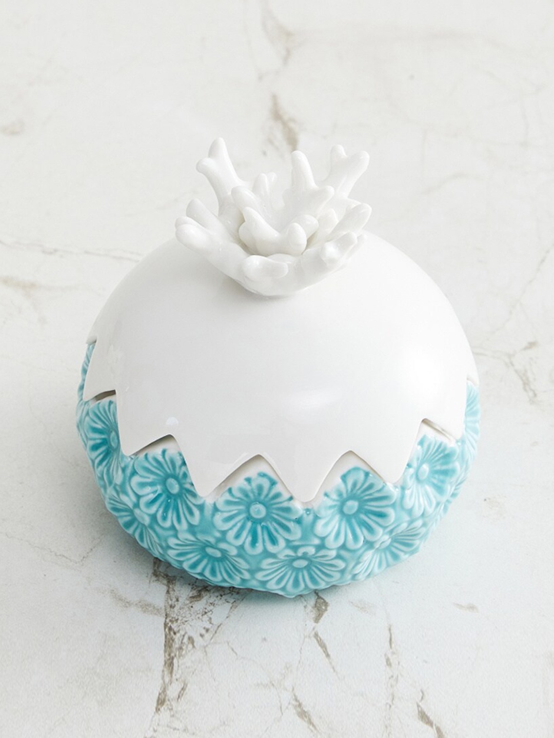 

Home Centre Blue Redolence Ceramic Jar Candle with Lid