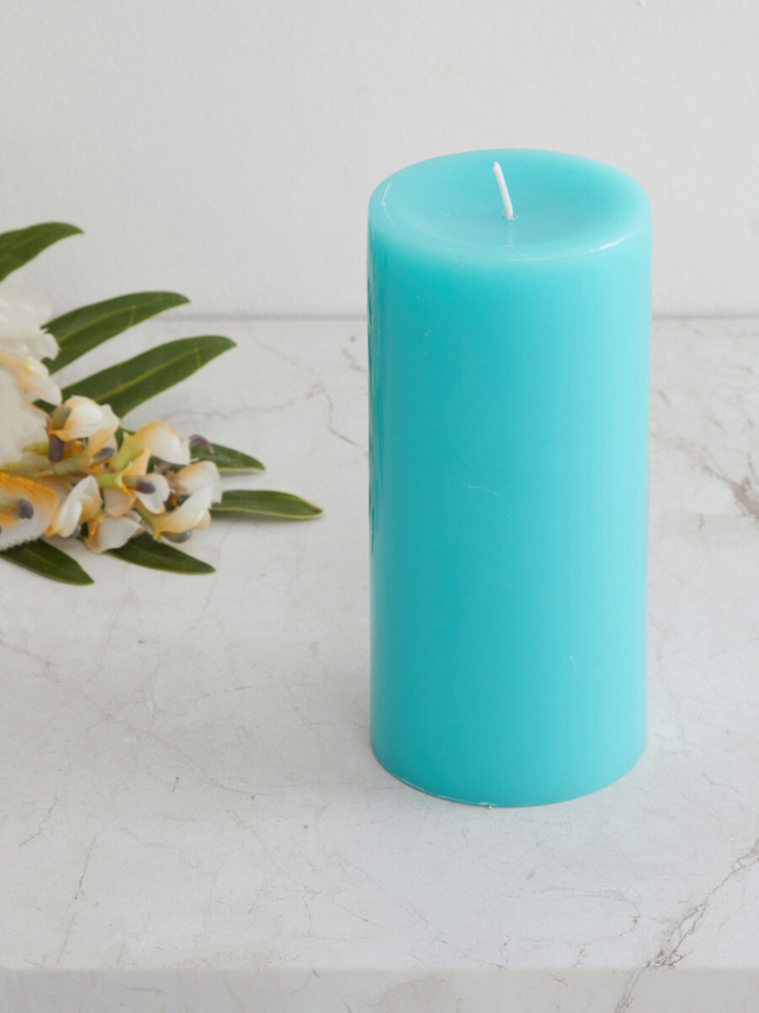 

Home Centre Blue Solid Redolence Round Pillar Candle